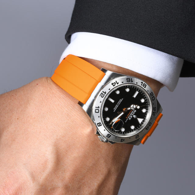 【减震胶带+904钢头粒】适用劳力士探险家II 226570