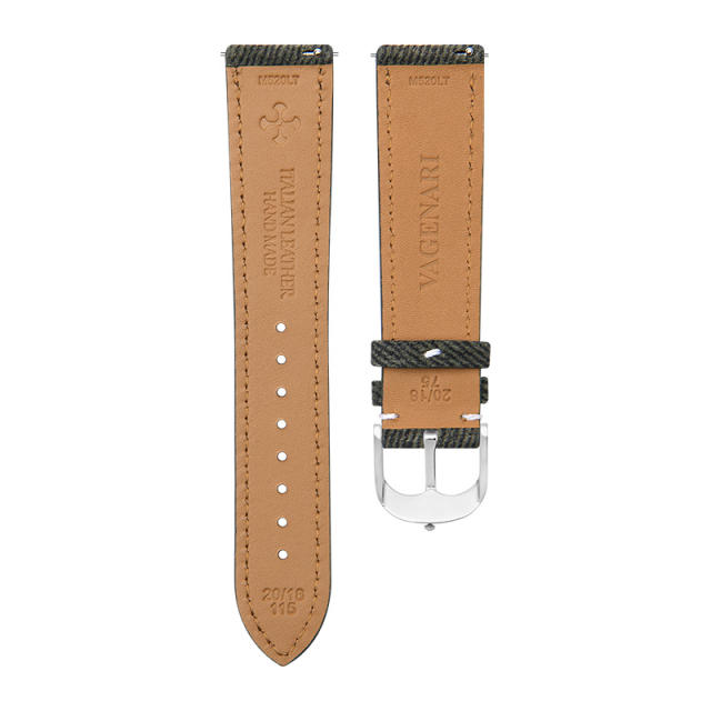 维瑞亚Jeans牛仔布纹小牛皮表带 平头通用18/19/20/21/22/23mm