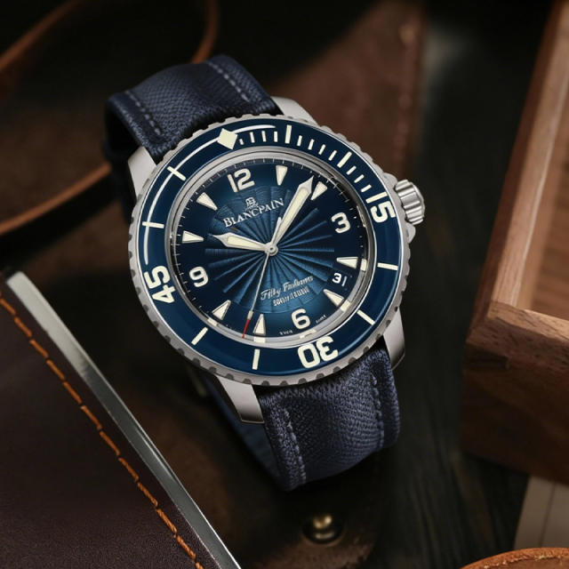 维瑞亚尼龙帆布表带23mm适用于宝珀五十寻5000/5054/5200/5015