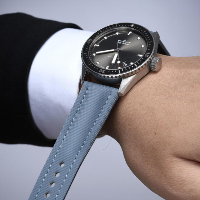 维瑞亚尼龙帆布表带23mm适用于宝珀五十寻5000/5054/5200/5015