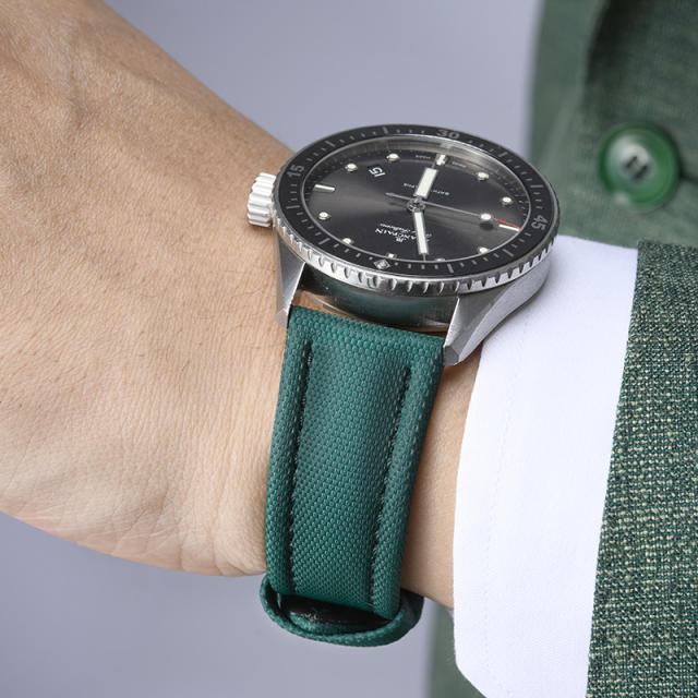 维瑞亚尼龙帆布表带23mm适用于宝珀五十寻5000/5054/5200/5015