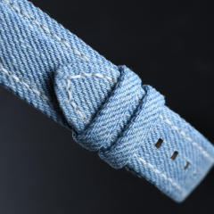 维瑞亚 牛仔布表带 适用于百达翡丽5924G