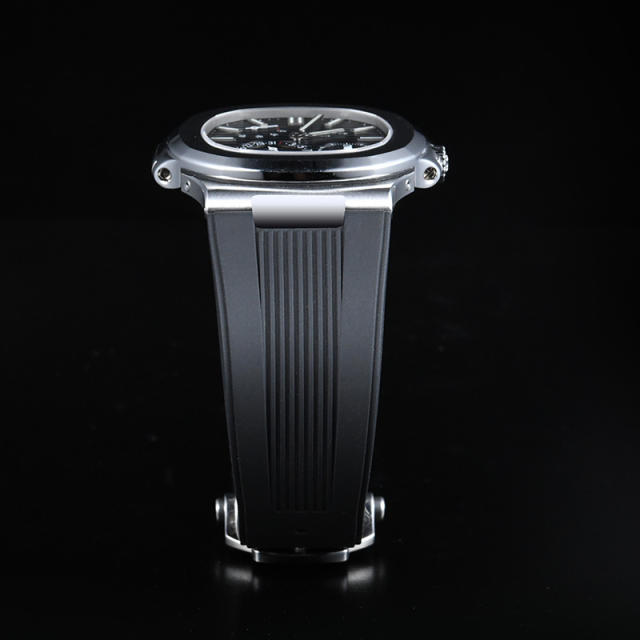 【含外置头粒】维瑞亚橡胶表带适用于百达翡丽鹦鹉螺5712钢带款