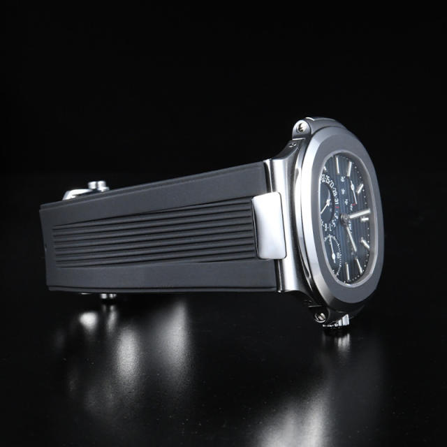 【含外置头粒】维瑞亚橡胶表带适用于百达翡丽鹦鹉螺5712钢带款