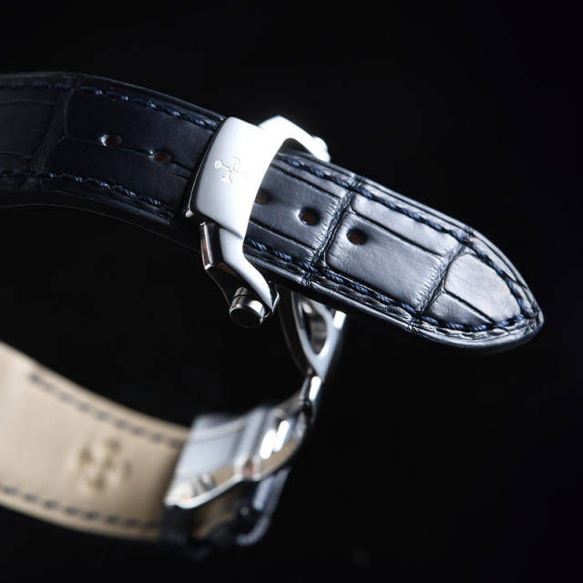 【含外置头粒+折叠扣】维瑞亚鳄鱼皮表带适用于鹦鹉螺5712钢带款