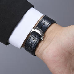 【含外置头粒+折叠扣】维瑞亚鳄鱼皮表带适用于鹦鹉螺5712钢带款