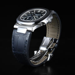 【含外置头粒+折叠扣】维瑞亚鳄鱼皮表带适用于鹦鹉螺5712钢带款