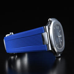 【含外置头粒+折叠扣】维瑞亚橡胶表带适用于鹦鹉螺5711钢带款