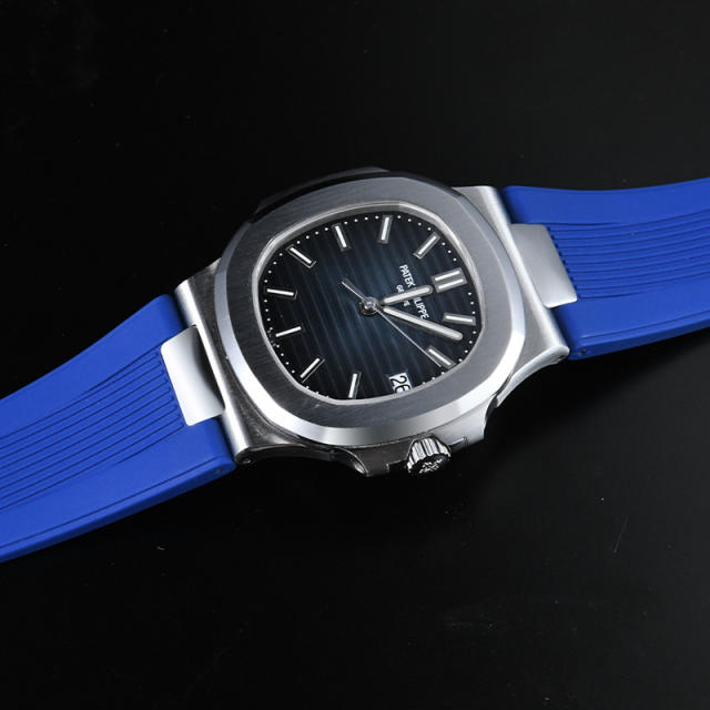 【含外置头粒+折叠扣】维瑞亚橡胶表带适用于鹦鹉螺5711钢带款