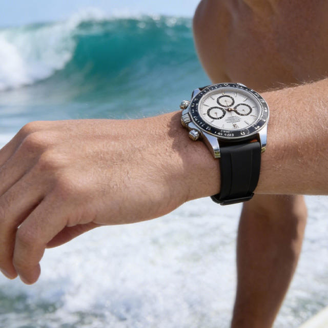 维瑞亚一键快拆氟橡胶表带平头通用款18 19 20 21 22 23 24手表表带