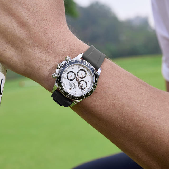 维瑞亚一键快拆氟橡胶表带平头通用款18 19 20 21 22 23 24手表表带