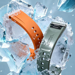 维瑞亚一键快拆氟橡胶表带平头通用款18 19 20 21 22 23 24手表表带