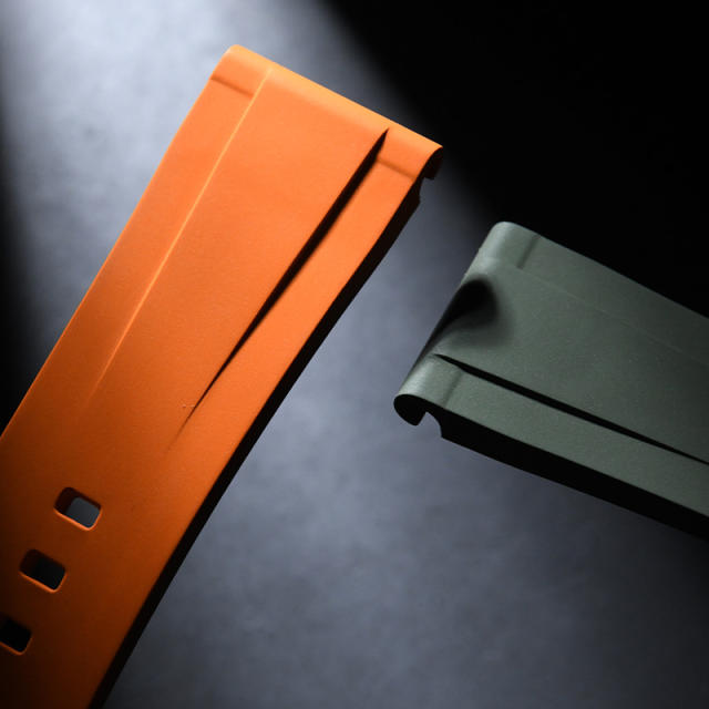 维瑞亚一键快拆氟橡胶表带平头通用款18 19 20 21 22 23 24手表表带