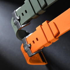 维瑞亚一键快拆氟橡胶表带平头通用款18 19 20 21 22 23 24手表表带