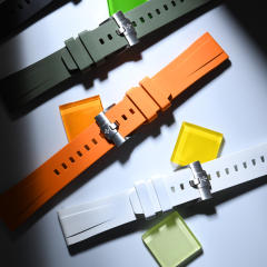 维瑞亚一键快拆氟橡胶表带平头通用款18 19 20 21 22 23 24手表表带