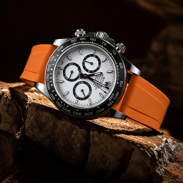 维瑞亚一键快拆氟橡胶表带平头通用款18 19 20 21 22 23 24手表表带