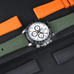 维瑞亚一键快拆氟橡胶表带平头通用款18 19 20 21 22 23 24手表表带