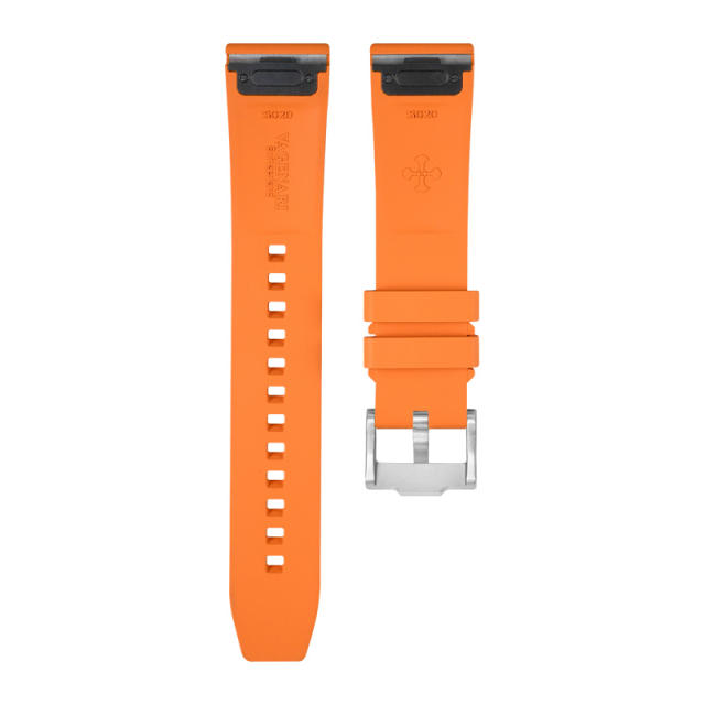 维瑞亚一键快拆氟橡胶表带平头通用款18 19 20 21 22 23 24手表表带