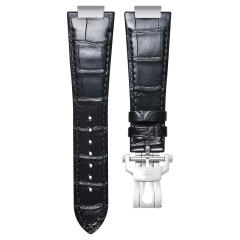 【含外置头粒+折叠扣】维瑞亚鳄鱼皮表带适用于鹦鹉螺5712钢带款