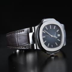 【含外置头粒+折叠扣】维瑞亚鳄鱼皮表带适用于鹦鹉螺5712钢带款