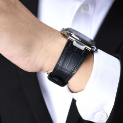 【含外置头粒+折叠扣】维瑞亚鳄鱼皮表带适用于鹦鹉螺5712钢带款