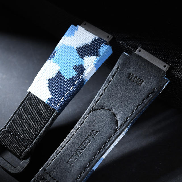 维瑞亚魔术贴帆布表带适用于理查德米勒RM067-02