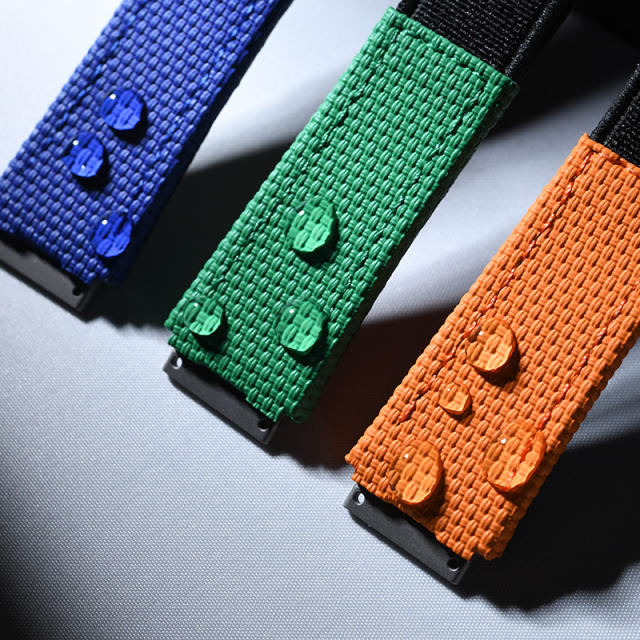 维瑞亚魔术贴帆布表带适用于理查德米勒RM07