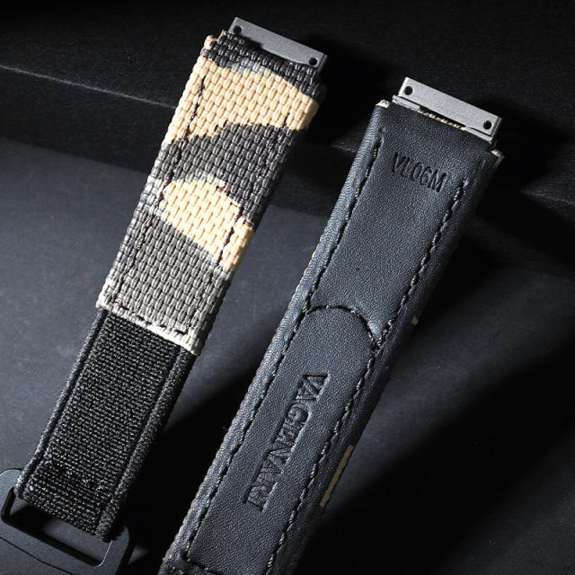 维瑞亚魔术贴帆布表带适用于理查德米勒RM07