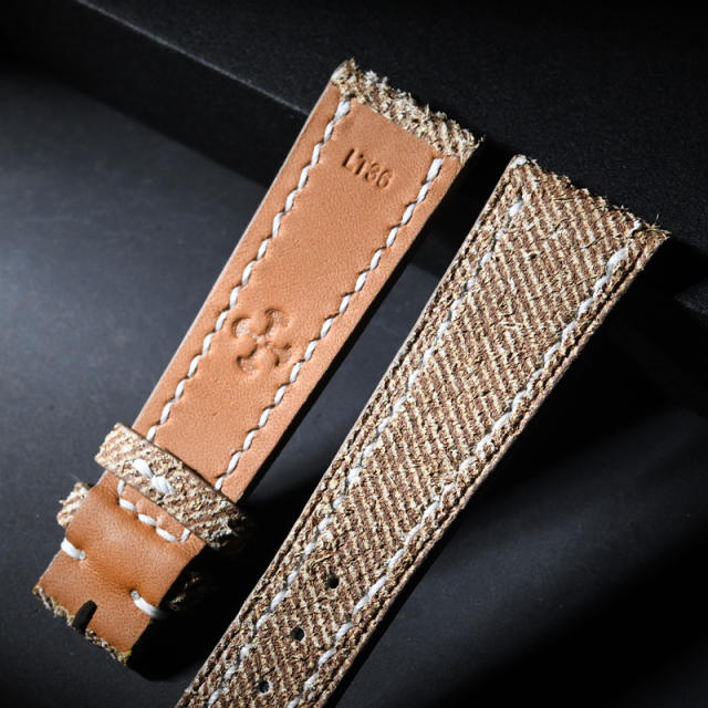 维瑞亚法国布纹小牛皮表带适用于百达翡丽4946R