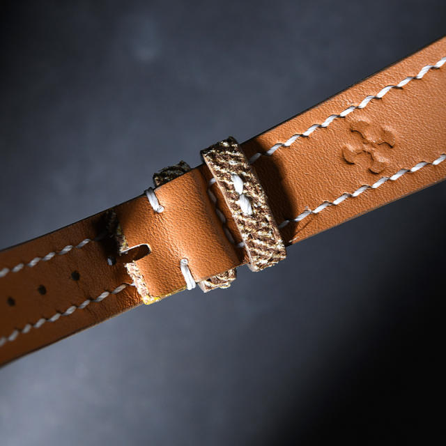 维瑞亚法国布纹小牛皮表带适用于百达翡丽4946R