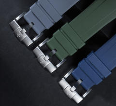 【单色新外观】维瑞亚橡胶表带适用于浪琴康卡斯41/43mm