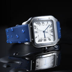 维瑞亚橡胶表带适用于卡地亚山度士39.8mm大号Large