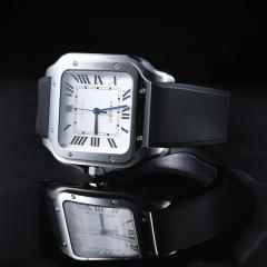 维瑞亚橡胶表带适用于卡地亚山度士39.8mm大号Large