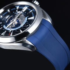 维瑞亚橡胶表带适用于OMEGA海马150M 43mm世界时