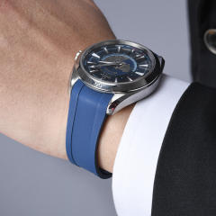 维瑞亚橡胶表带适用于OMEGA海马150M 43mm世界时