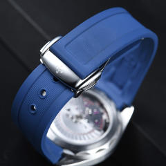 维瑞亚橡胶表带适用于OMEGA海马150M 43mm世界时