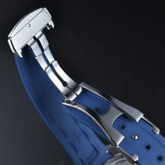 维瑞亚橡胶表带适用于OMEGA海马150M 43mm世界时