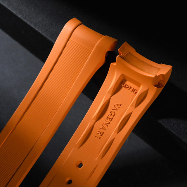 维瑞亚橡胶表带适用于OMEGA海马150M 43mm世界时