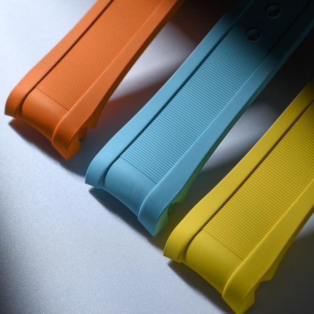 维瑞亚橡胶表带适用于OMEGA海马150M 43mm世界时