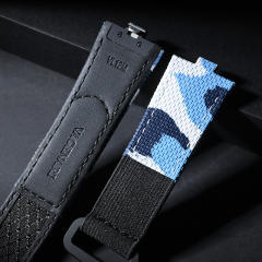 维瑞亚魔术贴帆布表带适用江诗丹顿纵横四海4500/4520/5500/5520/7900/7920