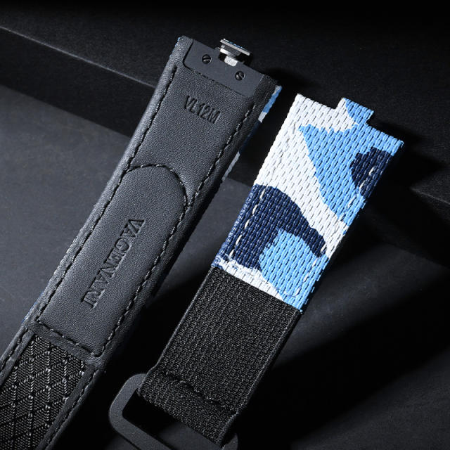 维瑞亚魔术贴帆布表带适用江诗丹顿纵横四海4500/4520/5500/5520/7900/7920