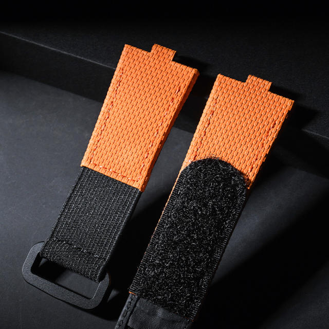 维瑞亚魔术贴帆布表带适用江诗丹顿纵横四海4500/4520/5500/5520/7900/7920