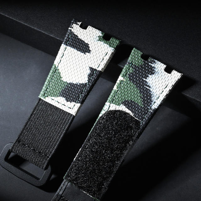 维瑞亚魔术贴帆布表带适用于AP 15400.15500.26239.26331.26240.