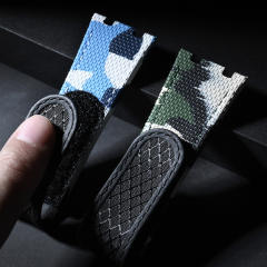 维瑞亚魔术贴帆布表带适用于AP 15400.15500.26239.26331.26240.