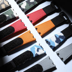 维瑞亚魔术贴帆布表带适用于爱彼皇家橡树离岸15710