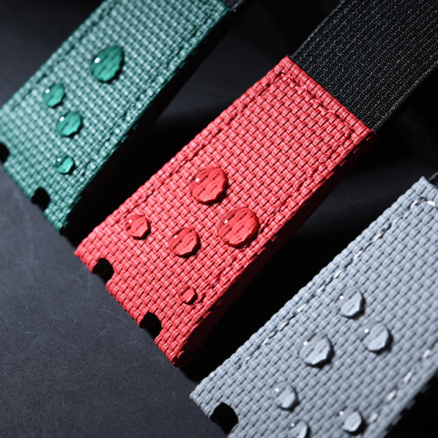 维瑞亚魔术贴帆布表带适用于爱彼皇家橡树离岸26400