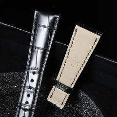 维瑞亚美洲鳄鱼皮表带适用于百达翡丽6007