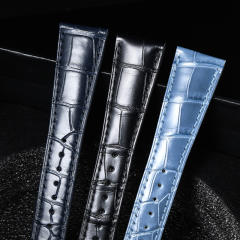 维瑞亚美洲鳄鱼皮表带适用于百达翡丽6007