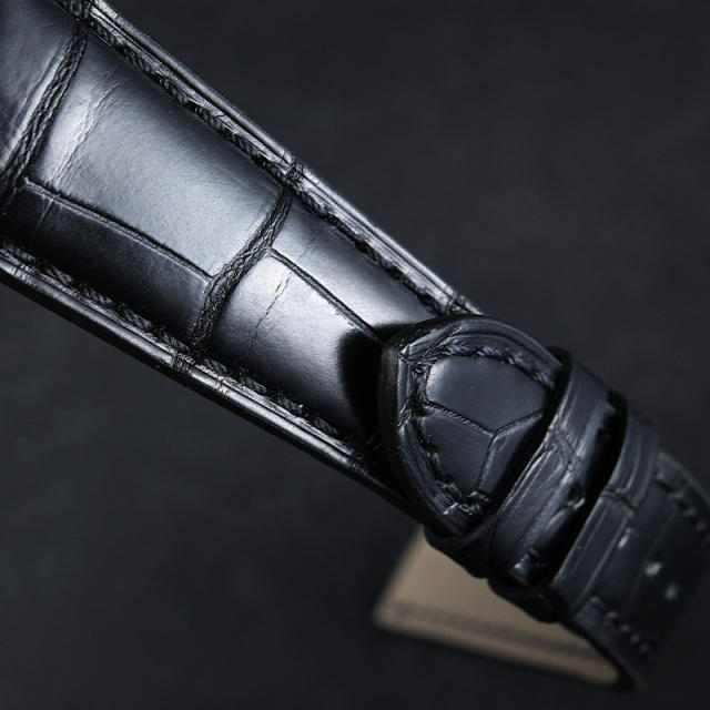 维瑞亚美洲鳄鱼皮表带适用于百达翡丽6007