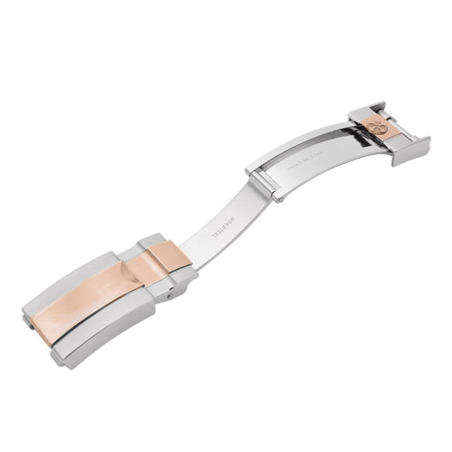 维瑞亚折叠扣 904钢 适配维瑞亚橡胶表带适用于劳力士迪通拿 水鬼 GMT